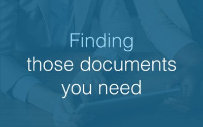 Finding those documents you need