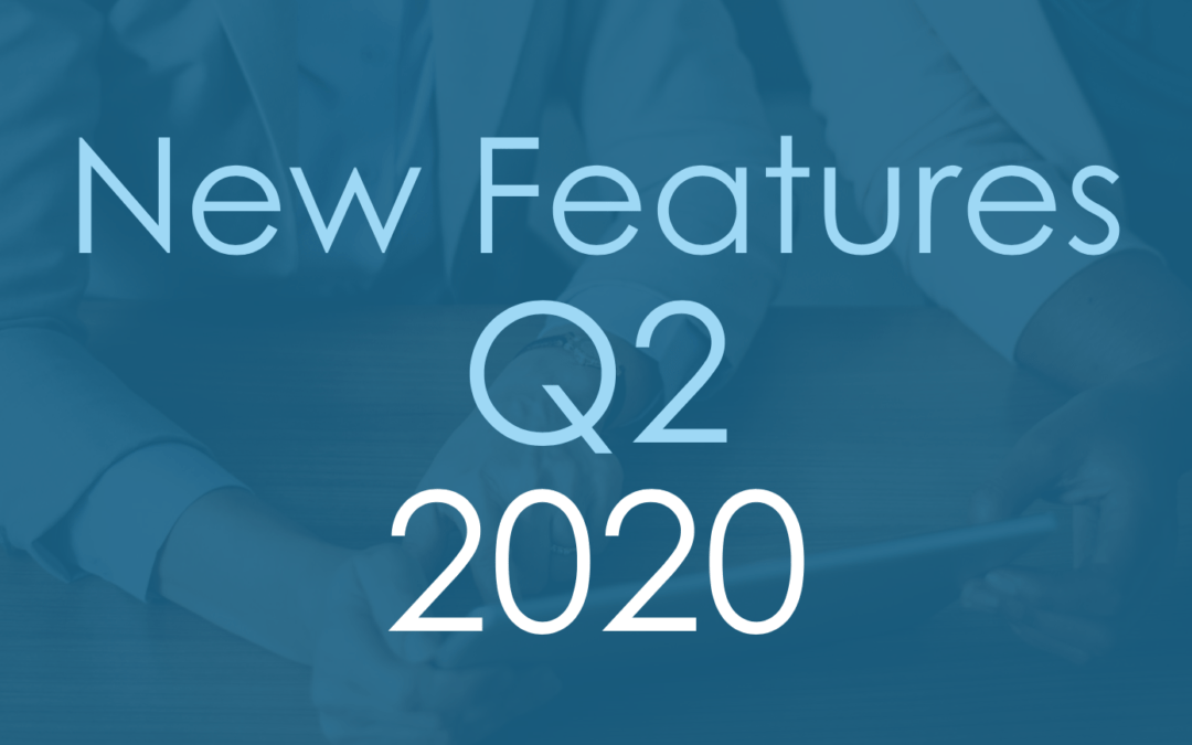 New Features Q2 2020