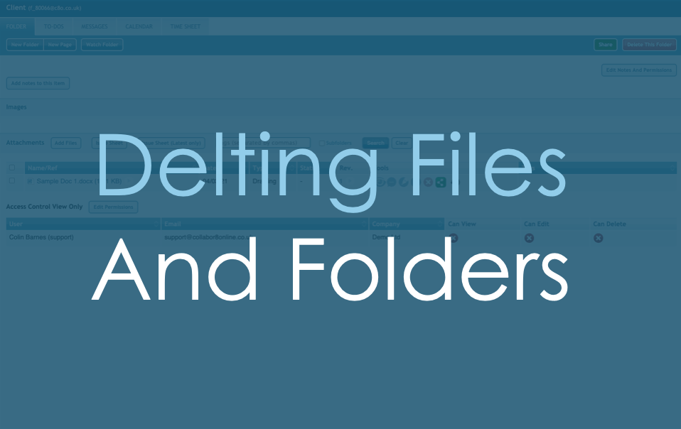 Deleting Files and Folders